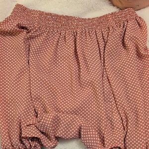 Express Pink Polka Dot Blouse